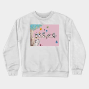 Koala Watercolor Painting, The Koalas Birthday Party - on Baby Pink Crewneck Sweatshirt